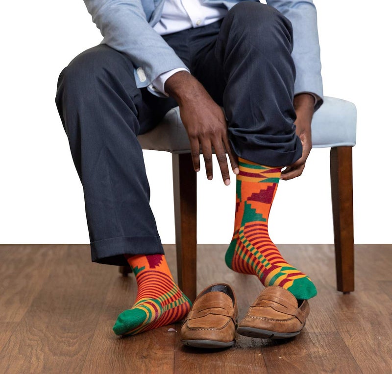 ADVANSYNC Premium Kente Cloth Socks (9-12, 3 Pack Bundle No 1) - Image 2